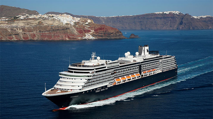 Promotional material for Holland America Group Cruises in Greece