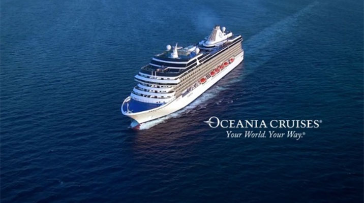 Promotional material for Oceania Cruises in Greece